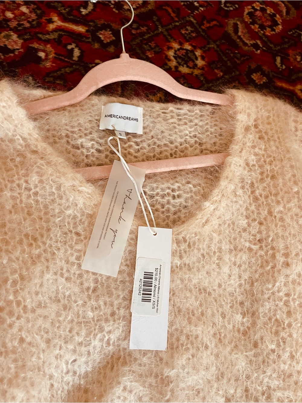 BWT American Dreams Fuzzy Knit Women's Sweater - Picture 2 of 3
